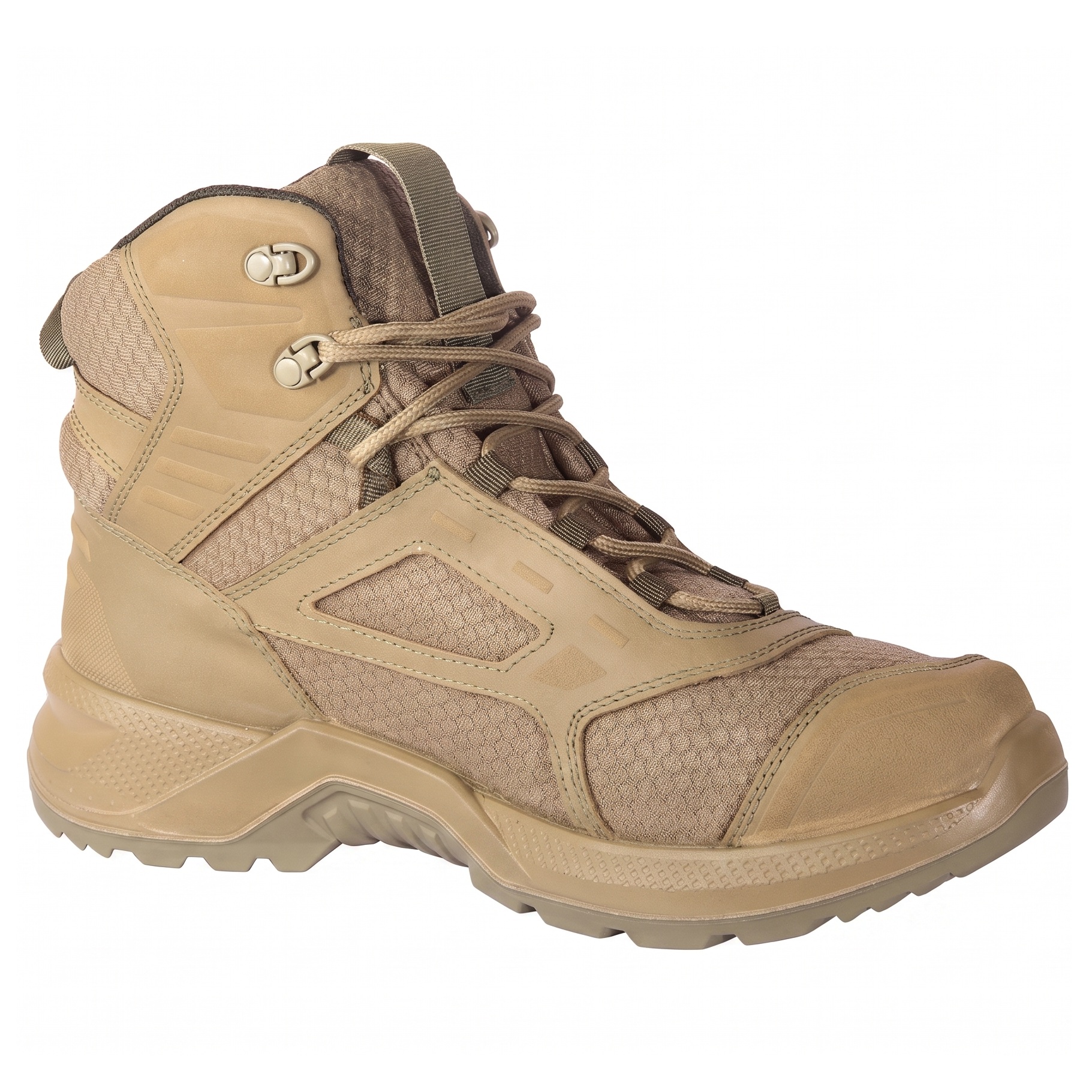 Vibram leather + textile desert boots